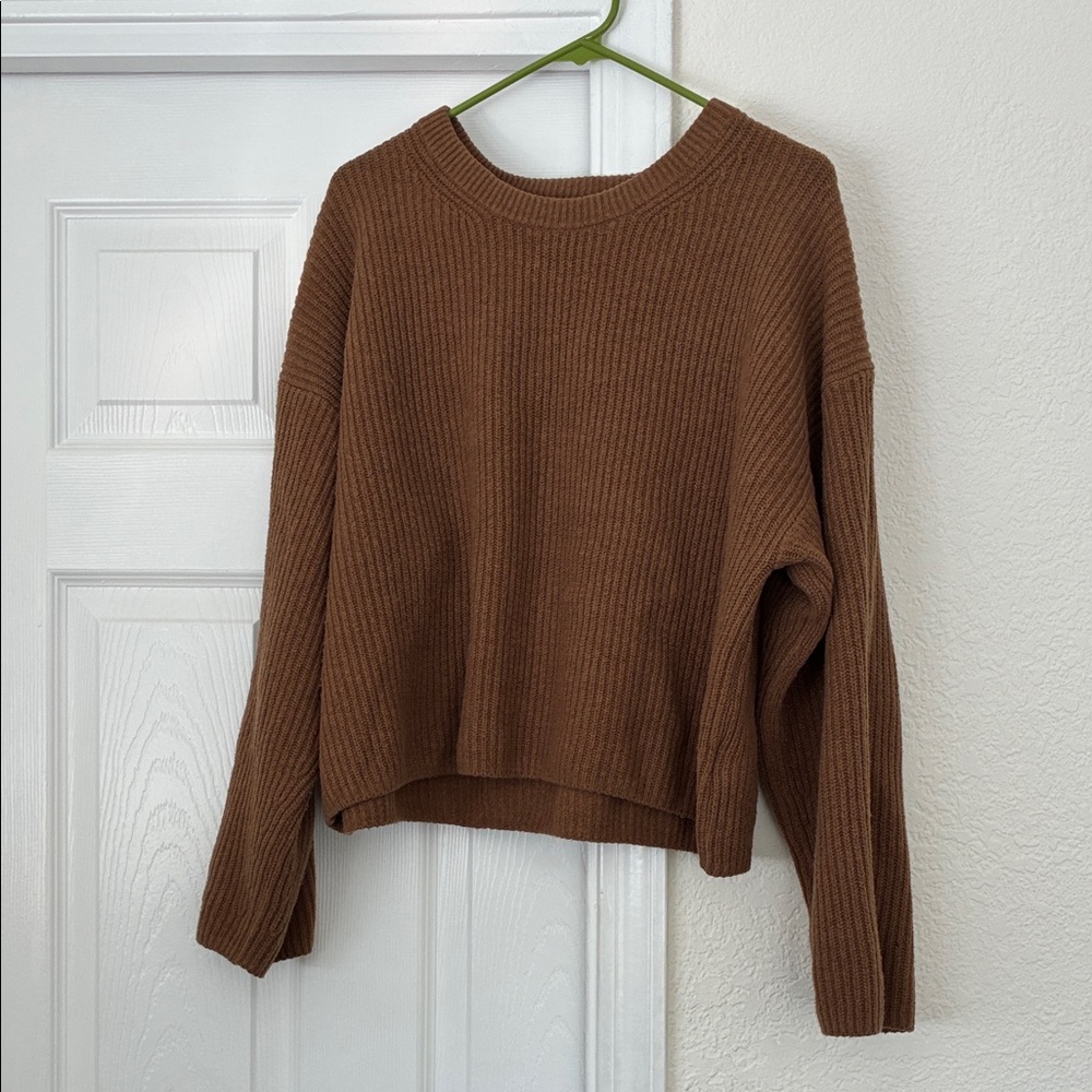 GAP Cozy Brown Ribbed Sweater